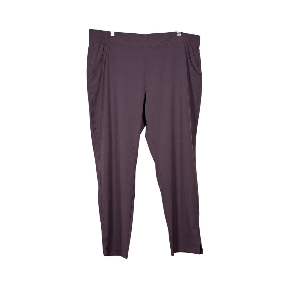 Eddie‎ Bauer Traveler Ankle Pant XL plum microfiber utility hiking gorpcore